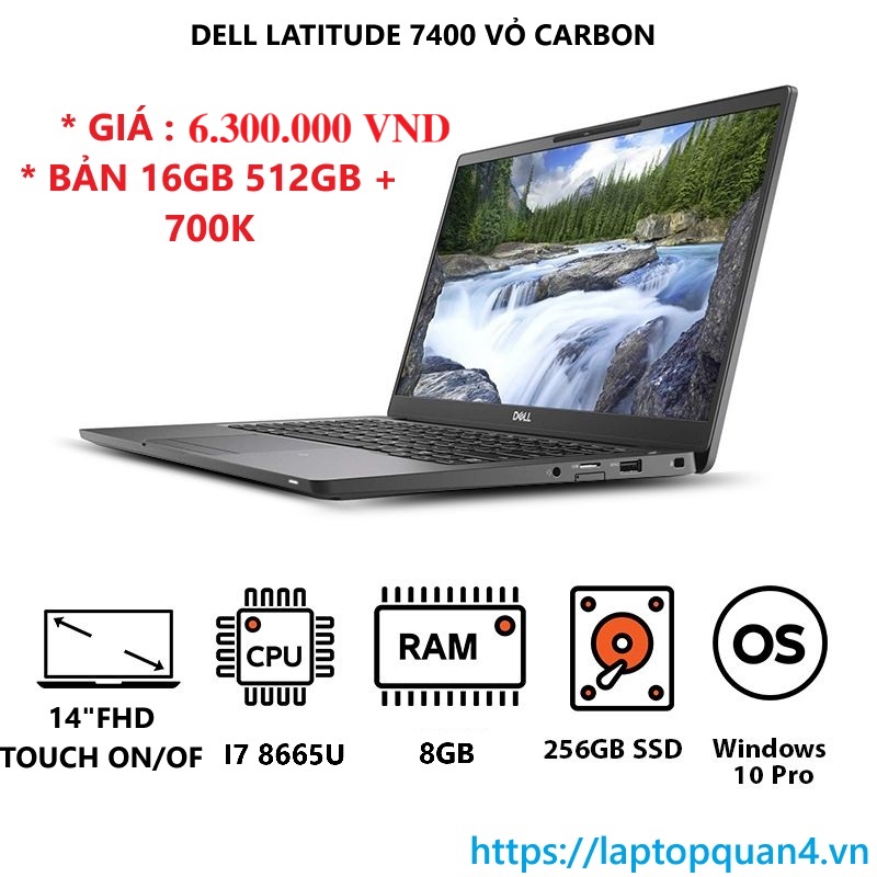 DELL LATITUDE 7400 I7 8665U 8GB 256GB 14
